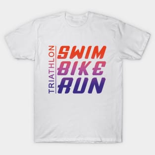 Swim Bike Run / triathlon T-Shirt